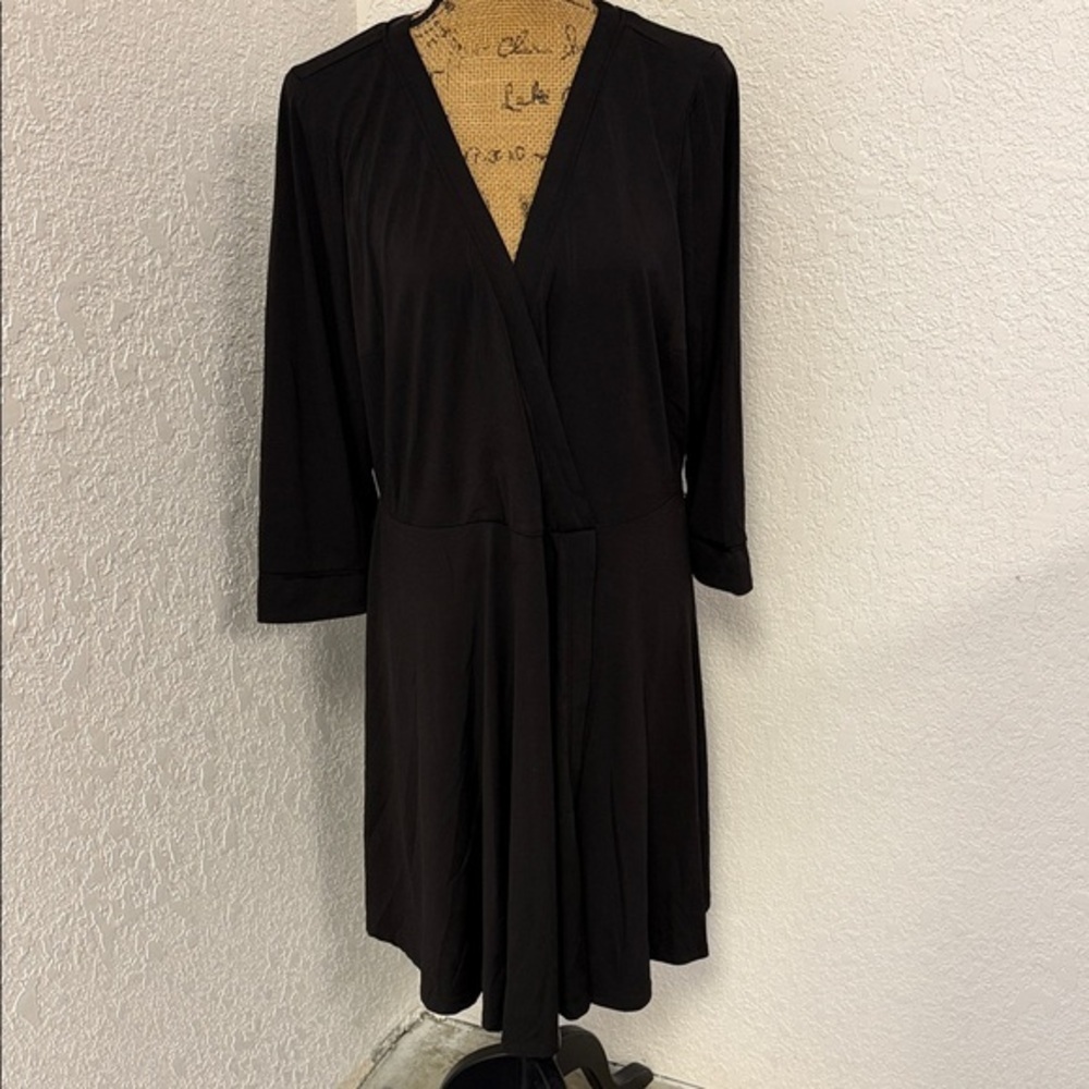 Torrid Black Midi Dress 3/4 Sleeves